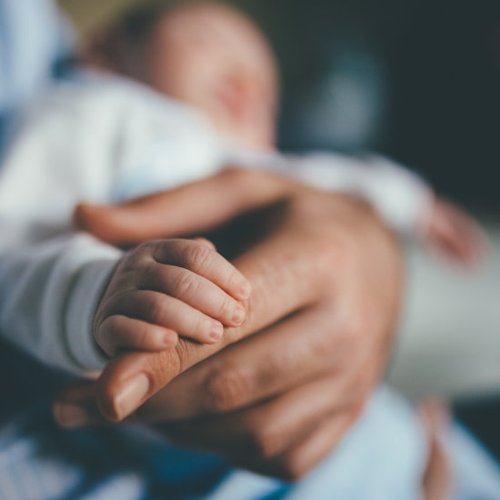 Privatfeiern in Burgwedel-Neugeborenes Baby, das mit seiner kleinen Hand den Zeigefinger eines Erwachsenen festhält
